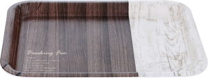 طوفرية تقديم بلاستيك السيف غاليري، 24.5x33x2.7 سم، مستطيل، نقش خشب - بني product image