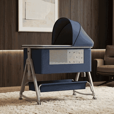 سرير اطفال حديد، 80×50 سم - ازرق product image 1