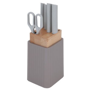 ستاند سكاكين خشبي السيف غاليري، 6 قطع - بيج product image 2