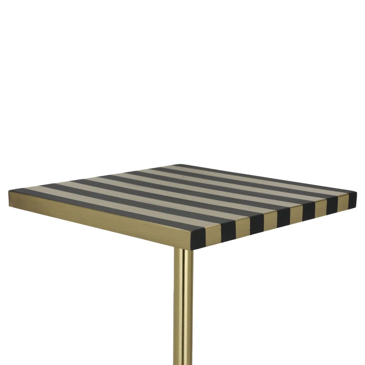 طاولة استيل السيف غاليري، 30x30x68 سم، مربعة، بقاعدة ذهبي - ذهبي/أسود product image 2