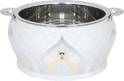 حافظة طعام استيل السيف غاليري بشرى، 5000 مل، نقش ذهبي، هندي - فضي product image 2