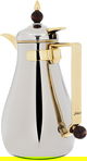 Al Saif Gallery Crystal Thermos Set, 1/0.7 liter, tofaria, thermal glass inner container, steel outer shell - silver product image 3