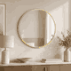 مراية دائرية زجاج، 70×70 سم، اطار معدن - ذهبي product image 1