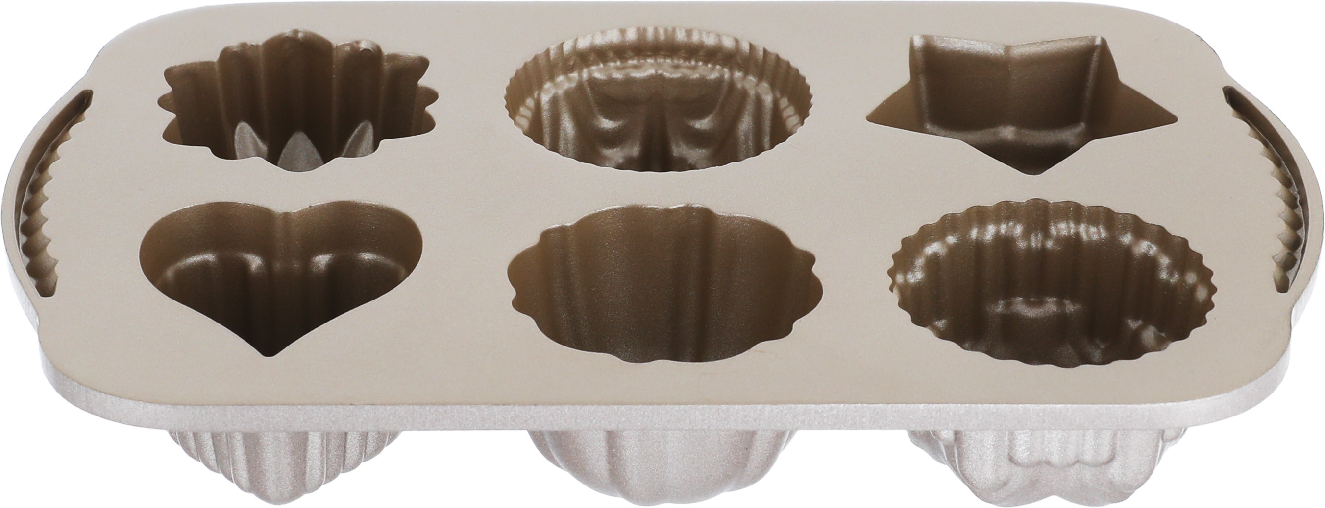 قالب كيك مافن جرانيت ماريسا لونينا، 6 خانات، 17.6x11x2.8 سم - ذهبي product image 1
