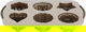 قالب كيك مافن جرانيت ماريسا لونينا، 6 خانات، 17.6x11x2.8 سم - ذهبي product image 1