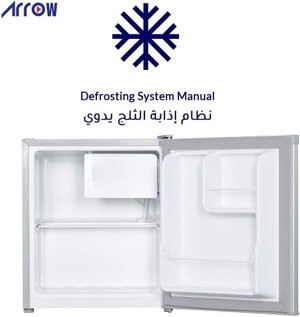 ثلاجة ميني بارديفروست ارو، 46 لتر، 1.6 قدم، RO1-69LS - فضي product image 2