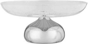 ستاند تقديم اكرليك السيف غاليري، 20x20x9 سم، دائري، قاعدة استيل - فضي شفاف product image 2