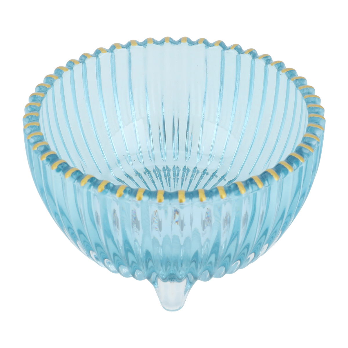 Al Saif Gallery Glass Plate, Small, with Legs - Light Blue product image 2
