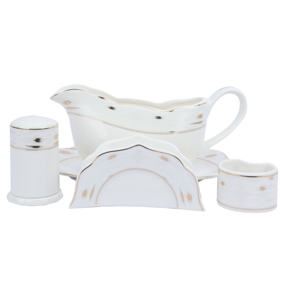 طقم سفرة بورسلان السيف غاليري، 166 قطعة - أبيض product image 4