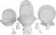 Al Saif Gallery Porcelain Dinnerware Set, 86 Pieces, Artistic Decorations - White and Gold product image 1