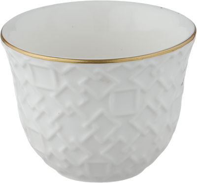 Al Saif Gallery Saudi Arabian porcelain coffee cup set, 6 pieces, Islamic design - white product image 2