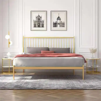 Modern iron bed, 35×90×190 cm - Gold product image 1