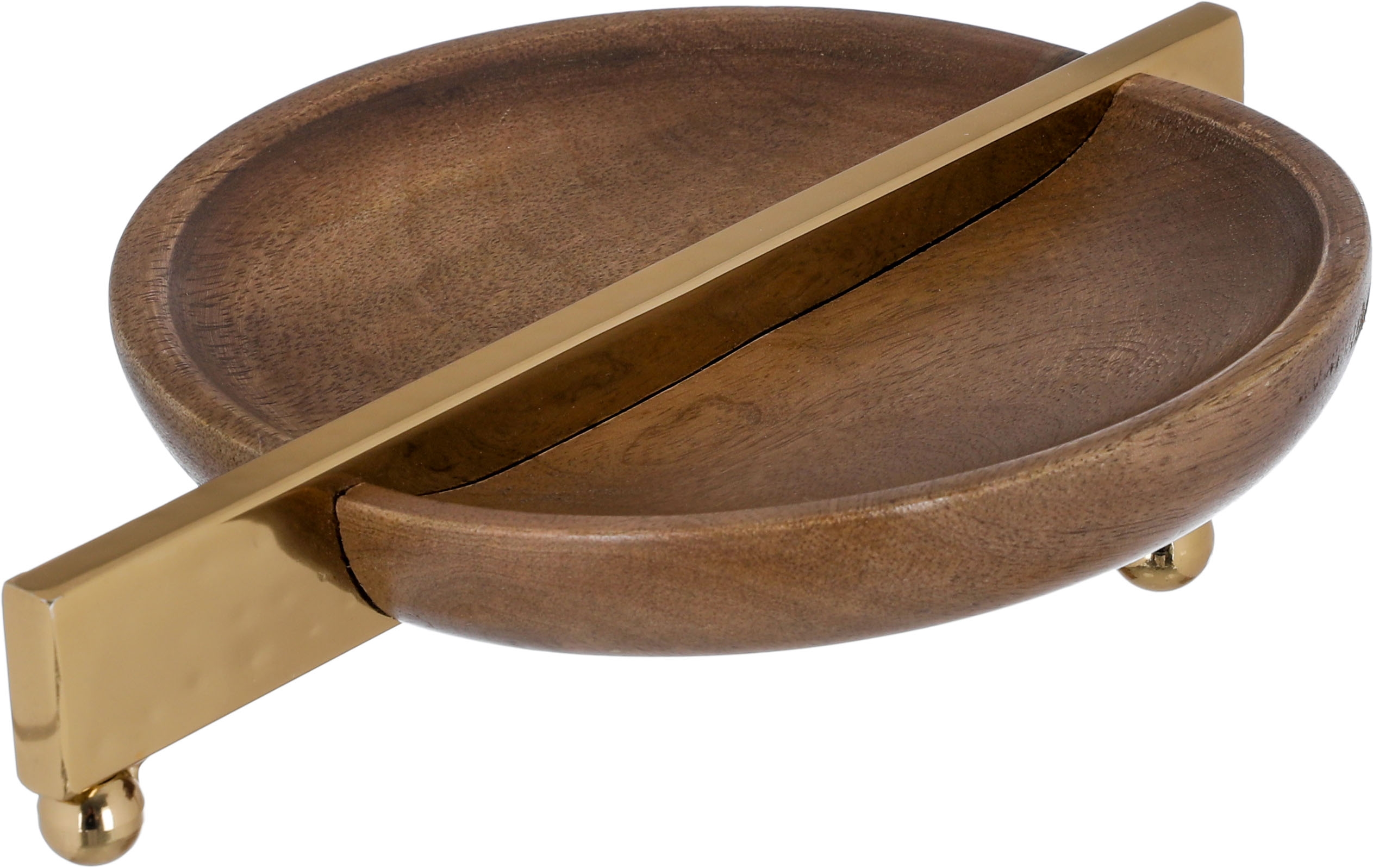 Al Saif Gallery wooden sweet dish, 26 x 17 x 4 cm, gold-wooden base product image 2