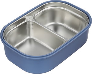 لانش بوكس بلاستيك السيف غاليري، 22x15x8 سم، خامة داخلية استيل، غطاء شفاف، قسمين - متعدد الألوان product image 2