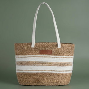 Al Saif Gallery Wicker Thermos Bag, 40x27 cm - Beige White product image