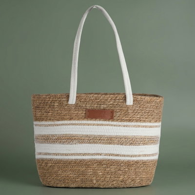 Al Saif Gallery Wicker Thermos Bag, 40x27 cm - Beige White product image 1