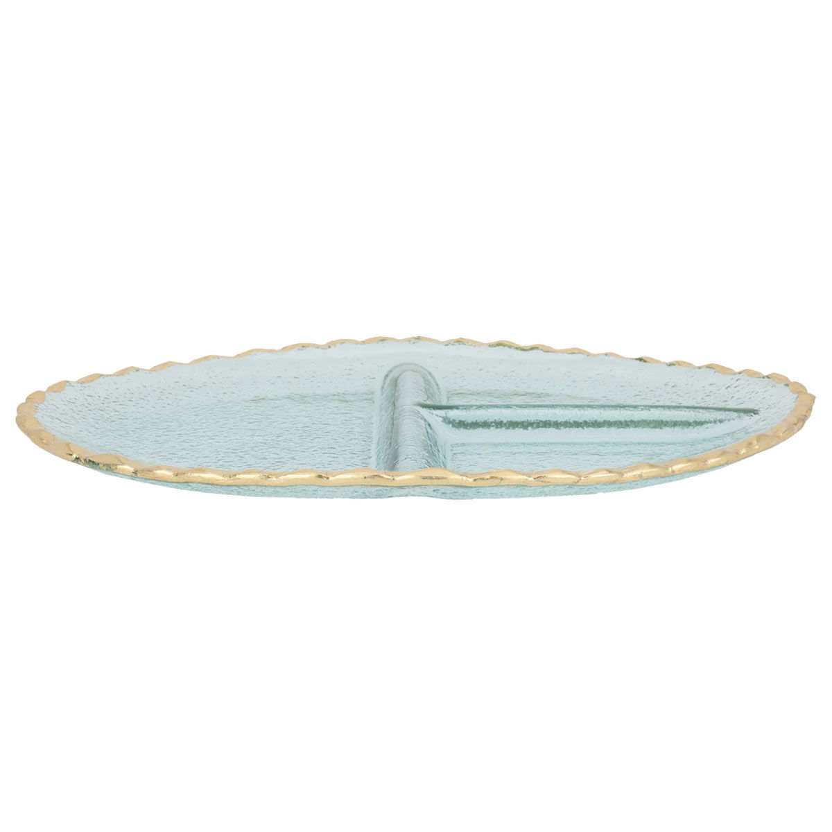 Al Saif Gallery divided glass plate, 2 x 30 x 22 cm, round - transparent product image 2