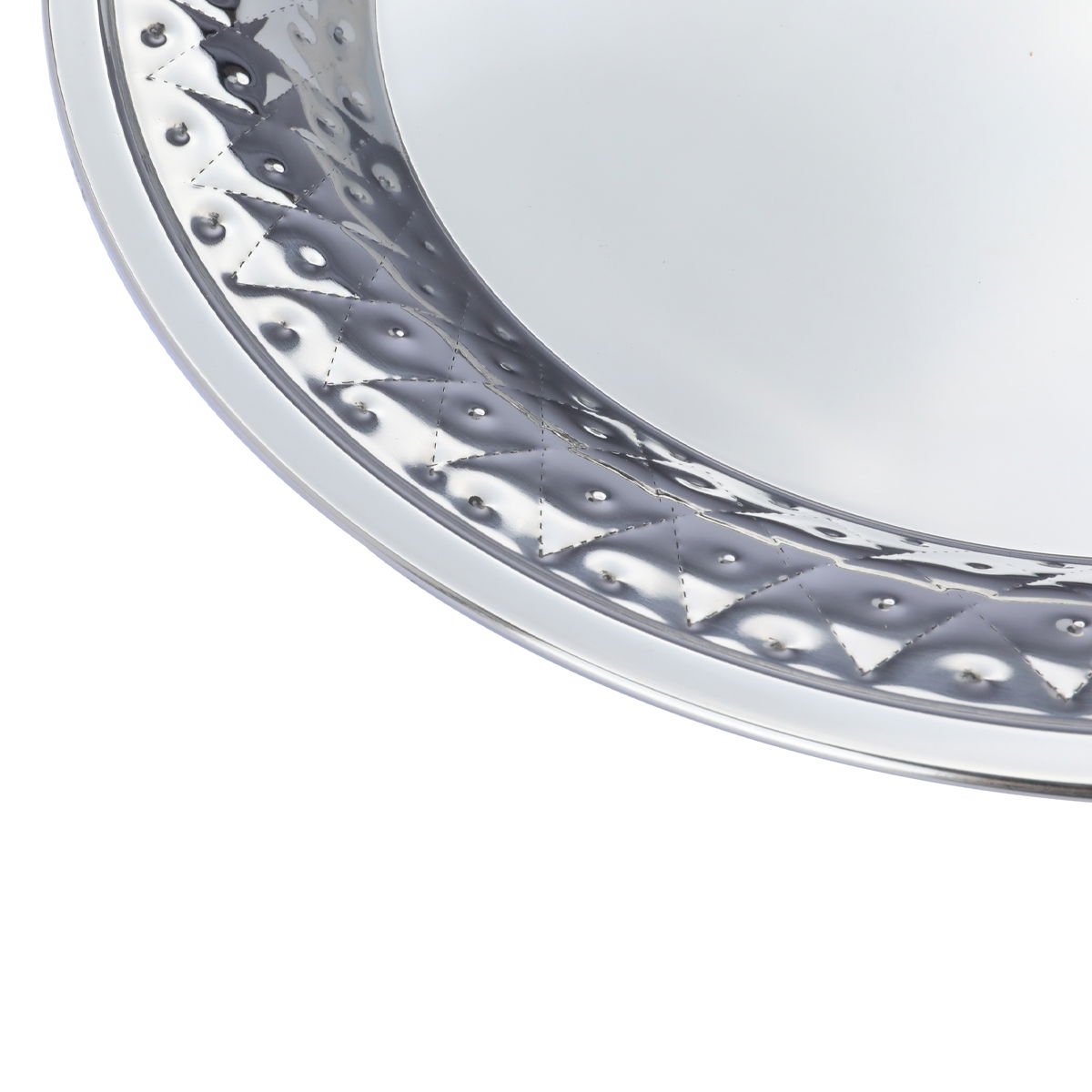 تبسي استيل السيف غاليري، 40 سم، دائري منقوش - فضي product image 3