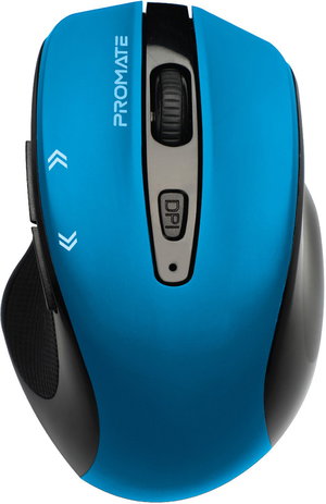 ماوس لاسلكي بلاستيك بروميت، 6 أزرار، USB، عالي الدقة - أزرق product image