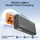 باور بانك بروميت، 20000 مللي أمبير، تقنية توصيل الطاقة USB-C بقدرة 35 واط،، شاشة LED، 3 منافذ، Bolt-20PD+ - اسود product image 6