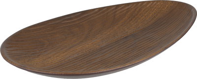 Al Saif Gallery wooden serving dish, 30x22x3 cm, oval - wooden brown product image 2