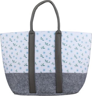 شنطة ترامس قماش السيف غاليري، 35x20x35 سم، نقش زهور - ابيض مادي product image