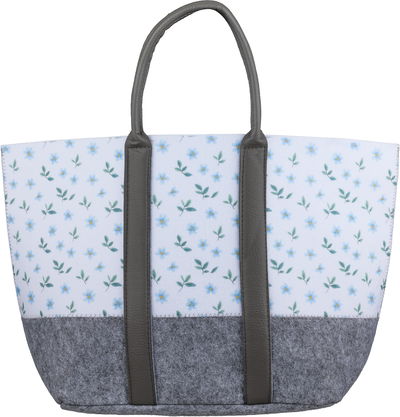 شنطة ترامس قماش السيف غاليري، 35x20x35 سم، نقش زهور - ابيض مادي product image 1