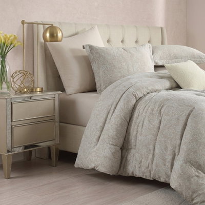 طقم لحاف ريفي مايكروفايبر، 240x260 سم، نفرين، 7 قطع - بيج فاتح product image 5