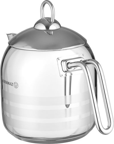 Korkmaz Dropa Turkish Samaro Double Stainless Steel Refrigerator, 0.9/2 Liter, 2 Pieces - Silver product image 3