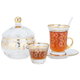 Al Saif Gallery crystal set, Turkish, golden pattern, 50 pieces - clear product image 2