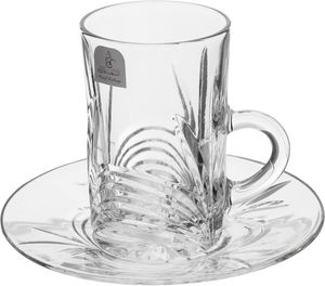 طقم تقديم (بيالات +فناجين) كريستال السيف غاليري، 18 قطعة - شفاف product image 2