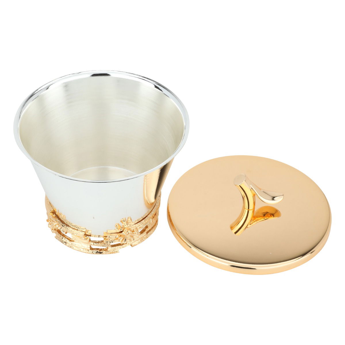 Al Saif Gallery Steel Tamriya, 12x12x10 cm, with lid - gold product image 2