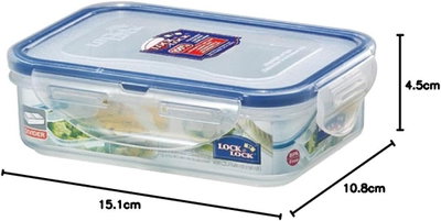 علبة تخزين طعام بلاستيك لوك اند لوك، 15,1 x 10,8 x 4,5 سم، غطاء - شفاف ازرق product image 3