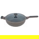 Al Saif Gallery Granite Frying Pan (Roboset), 32 cm, glass lid, deep - brown product image 1
