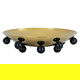 Al Saif Gallery Black Steel Serving Stand with Ball Legs, 38 x 38 x 9 cm, Round - Gold product image 1