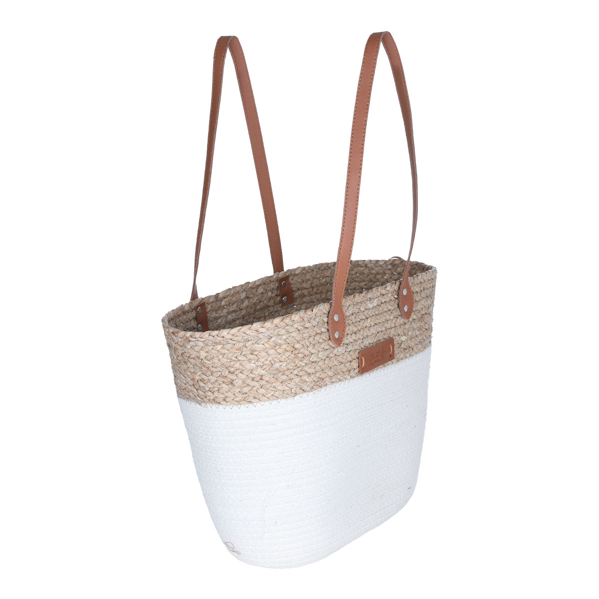 Al Saif Gallery wicker thermos bag, 50 x 33 cm - beige white product image 2