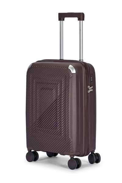 طقم شنط سفر بولي بروبيلين ليمرا، 3 مقاسات، 4 عجلات، بزاوية 360 درجة، LMA-PP512 - بني product image 4