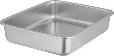علبة تخزين ستانلس استيل الصحاح، 23x19x6 سم، غطاء بلاستيك، قفل - فضي شفاف product image 4