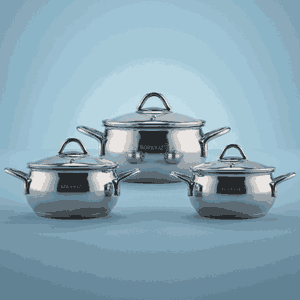 طقم قدور ستاينلس استيل تومبك كوركماز، 6 قطع - فضي product image