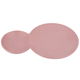 Al Saif Gallery porcelain plate divided into two parts, 20x13 cm, round - pink product image 1