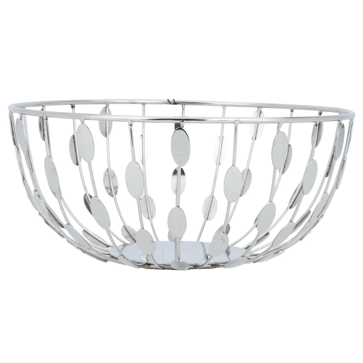Al Saif Gallery steel basket, 25 x 25 x 10 cm, round - silver product image