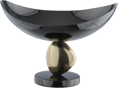 Al Saif Gallery Stainless Steel Serving Bowl, 20 x 18 x 15 cm - Black Gold product image 1