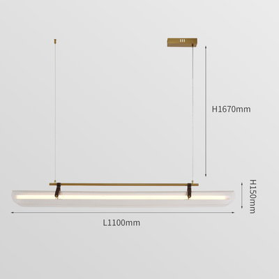 Meshkati modern chandelier, 20 watts, 110 cm, aluminum acrylic-copper product image 2