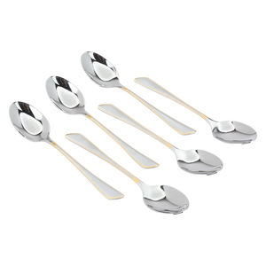 طقم ملاعق استيل السيف غاليري، 24 قطعة، نقش ذهبي - فضي product image 4