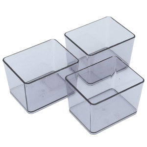 طقم علب تخزين بلاستيك السيف غاليري، بغطاء، 3 قطع - رمادي product image 2