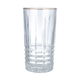 A set of Al Saif Gallery glass water cups, with a golden font - transparent product image 2