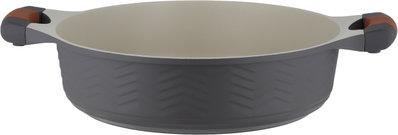 طقم قدور داي كاست الومنيوم روبوست، 9 قطع، غطاء زجاج، يد سيليكون - رمادي غامق product image 5