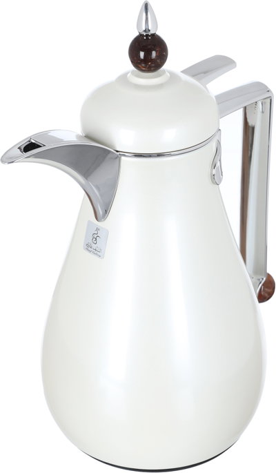 Al Saif Gallery Crystal Thermos Set, 1/0.7 litre, tofaria, thermal glass inner container, stainless steel outer shell - pearl product image 9