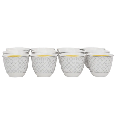 طقم فناجين قهوة السيف غاليري، بورسلان، 12 قطعة - أبيض product image 1