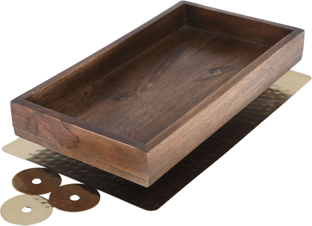 Saif Gallery wooden serving topper, 55 x 20 x 8 cm, with base - wooden product image 2